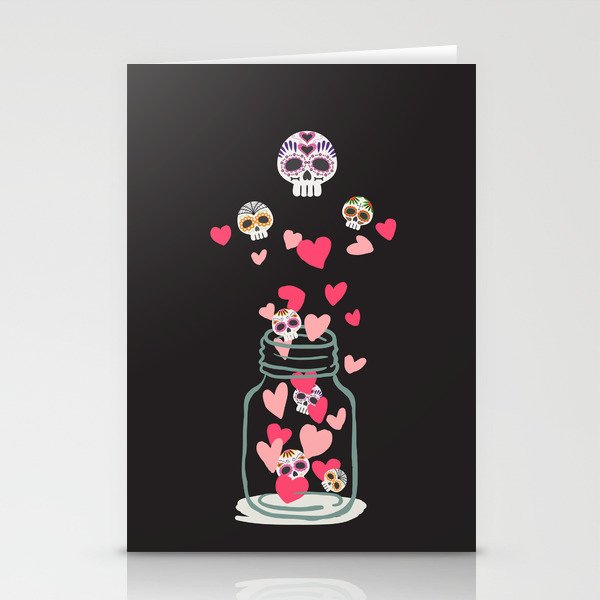 Sugar Skull Love Jar Stationery Cards