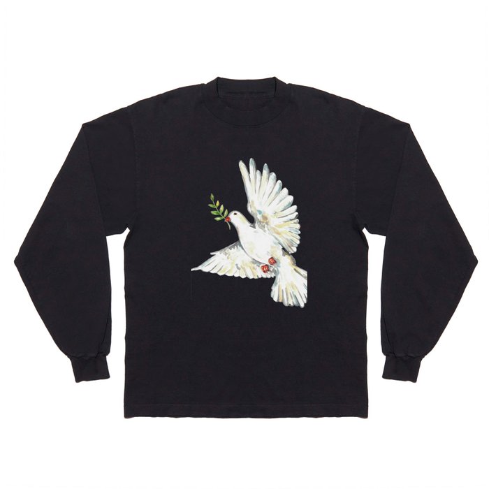Dove bird Peace Painting Wall Poster Watercolor Long Sleeve T Shirt
