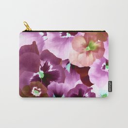 Abstract Lilac Burgundy Teal White Pansies Floral Carry-All Pouch | Flowers, Pansiespattern, Eclectic, Burgundy, Lilacpansies, Botanical, White, Abstract, Lilacwatercolor, Burgundywatercolor 
