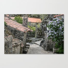 Old streets of Sortelha, Portugal Canvas Print