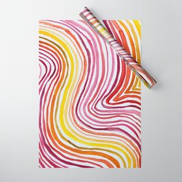 warm colors wave Wrapping Paper