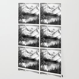 Black and white landscape 1 Wallpaper
