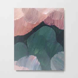 Colorful Abstract Acrylic Painting 29 Metal Print | Pink, Playful, Brushstroke, Abstract, Summer, Ombre, Modern, Nordic, Elegant, Painting 