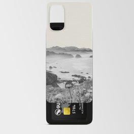 Cannon Beach Oregon | Black and White Photography and Texture Android Card Case