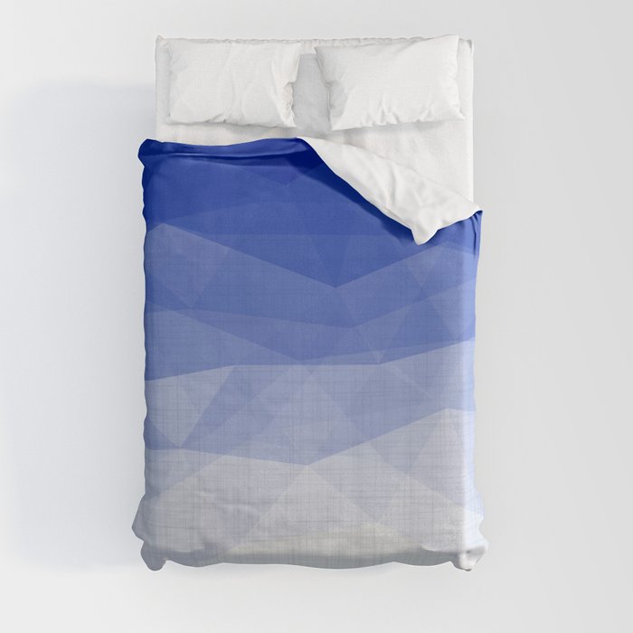 Imperial Lapis Lazuli - Triangles Minimalism Geometry Duvet Cover