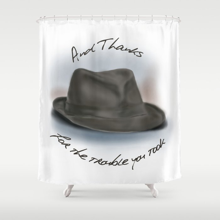 Hat for Leonard Cohen Shower Curtain