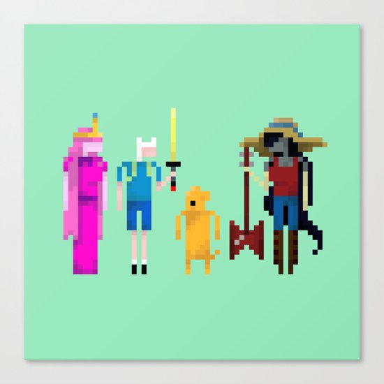 Adventure Time Gang Canvas Print
