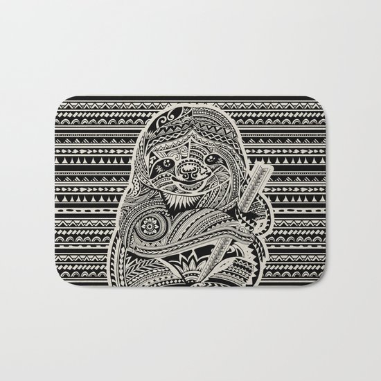Polynesian Sloth Bath Mat