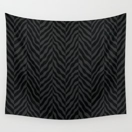 Dark Abstract Zebra chevron pattern. Digital animal print Illustration Background. Wall Tapestry