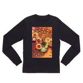 Quillingtangle Long Sleeve T Shirt | Color, Carloscano, Collage, Circles, Zentangle, 3D, Pattern, Grindilu, Quilling, Freehand 