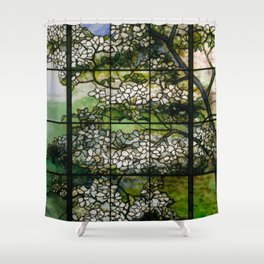 Louis Comfort Tiffany - Decorative stained glass 2. Shower Curtain