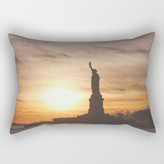 Lady at Sunset Rectangular Pillow