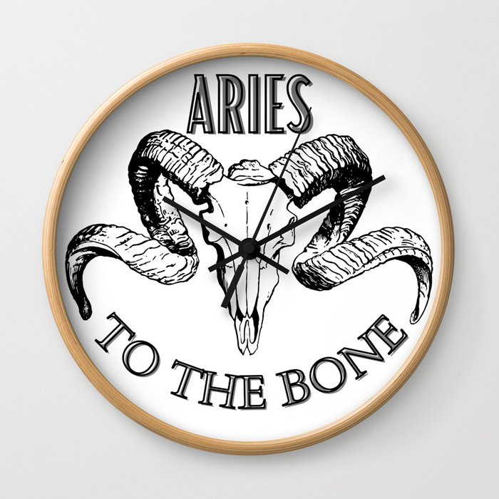 Aries to the Bone  Wall Clock