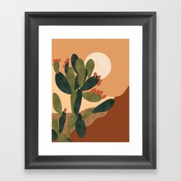 Prickly Pear Cactus Framed Art Print