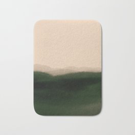 green hills Badematte | Painting, Hills, Horizon, Irislehnhardt, Wall Art, Green, Atmospheric, Nature, Minimal, Acrylic 