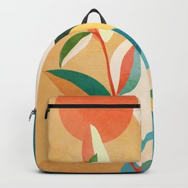 Colorful Branching Out 16 Backpack | Color, Leaves, Minimal, Wall, Minimalist, Line, Pattern, Watercolor, Plant, Branch 