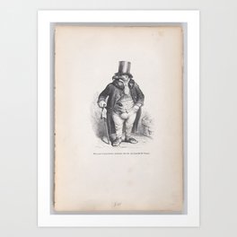 To pay the landlord, a very harsh man, whose name was M. Vautour from Scenes from the Private and Pu Art Print | Professional, Caucasian, Office, Person, Male, Business, Man, Adult, Portrait, Standing 