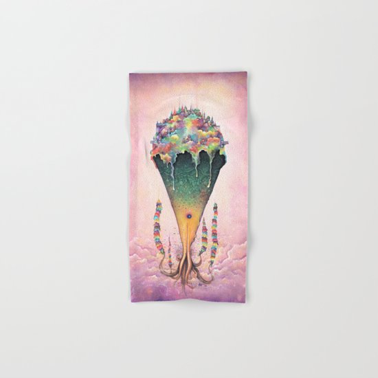 Neapolia (Surreal ice cream city) Hand & Bath Towel