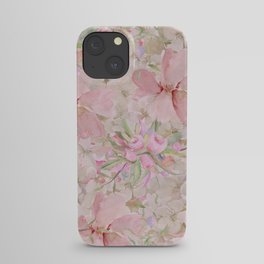 Modern Pastel Pink Watercolor Chic Floral iPhone Case