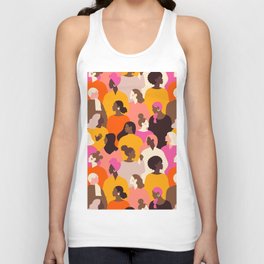 Female diverse faces pink Tank Top