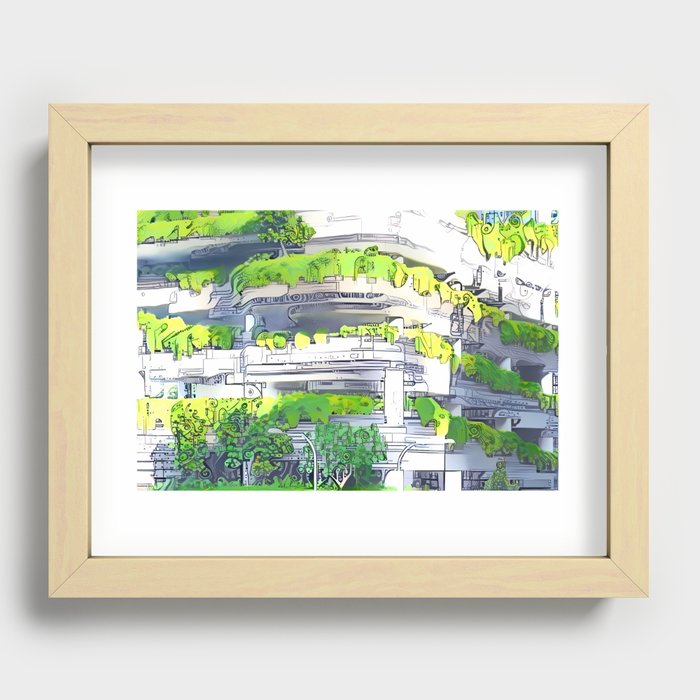 Offie Building inDistant Future Recessed Framed Print