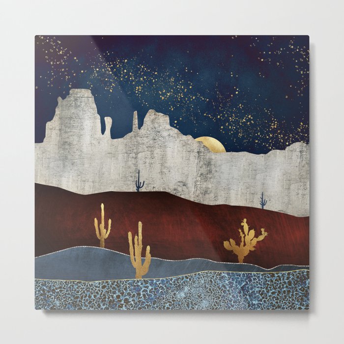 Moonlit Desert Metal Print