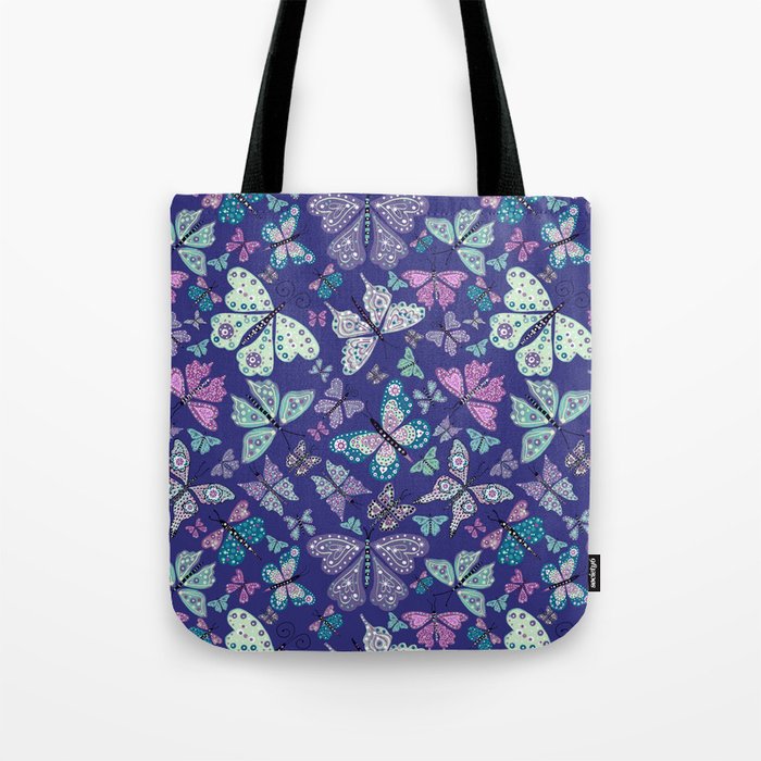 Butterfly Fantasy in Purple Tote Bag