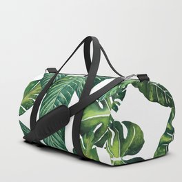 Jungle Leaves, Banana, Monstera II #society6 Duffle Bag