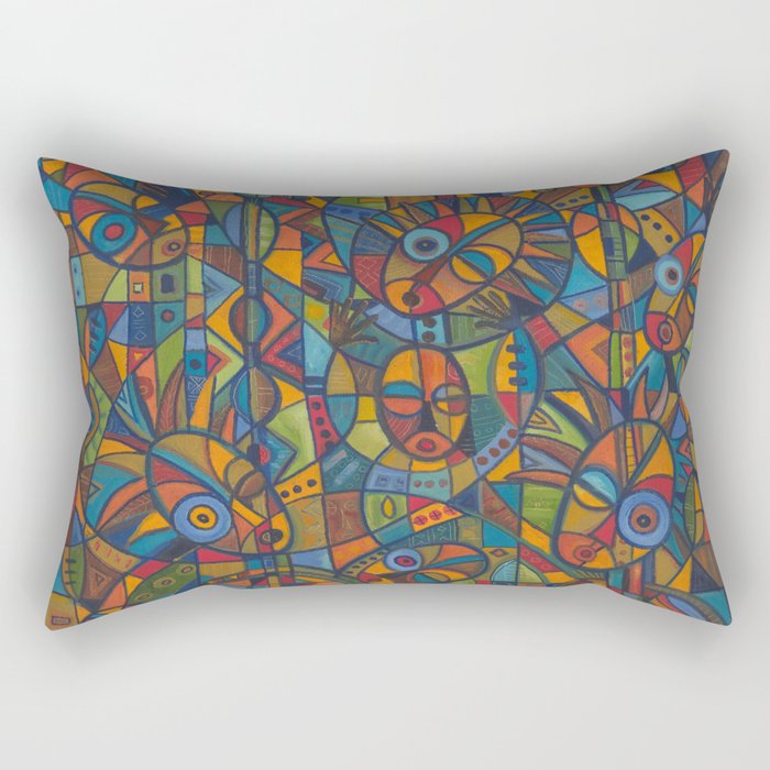 Play the Banjo painting from Africa Rectangular Pillow