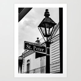 St. Peter Street sign French Quarter New Orleans Art Print