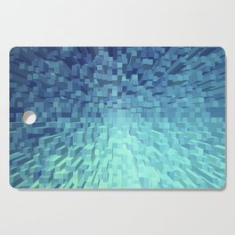 Teal Pixelated Pattern 1 Cutting Board