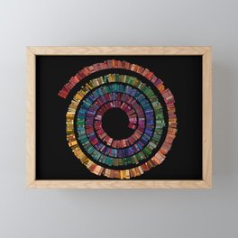 Rainbow Book Spiral Framed Mini Art Print
