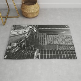New York City | Black and White Street Views | Travel Photography Area & Throw Rug