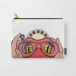 Viewfinder Carry-All Pouch | Romantic, Illustration, Red, Pop, Toy, Comic, Viewfinder, Glasses, Nostalgia, Dancing 