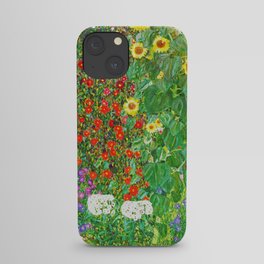 Garden with Sunflowers - Gustav Klimt iPhone Case