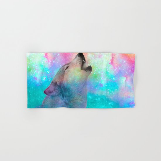Breathing Dreams Like Air (Wolf Howl Abstract) Hand & Bath Towel
