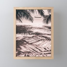 Tropical Pink Beach Paradise Framed Mini Art Print