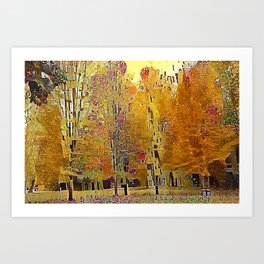 Klimt Trees Art Print