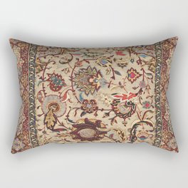 Safavid Silk Metal-Thread Persian Rug Print Rectangular Pillow