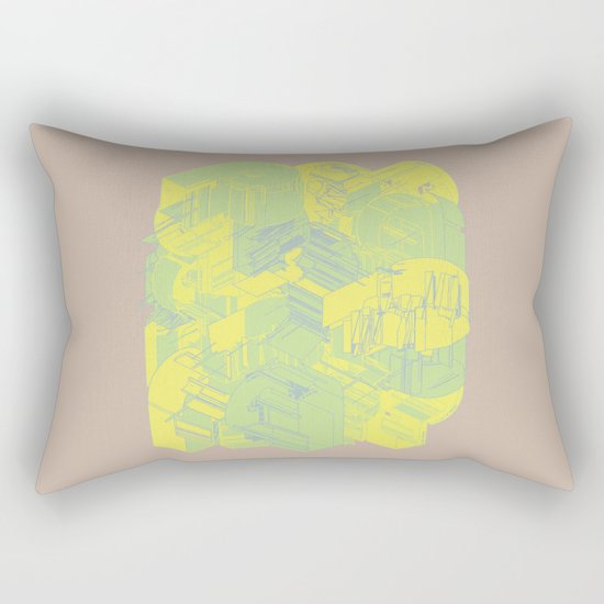 Typographic Wasteland Rectangular Pillow