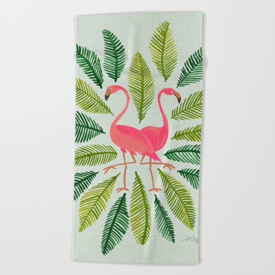 Flamingos Beach Towel