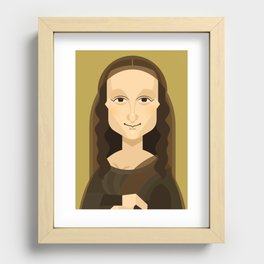 Mona Lisa Smile Recessed Framed Print