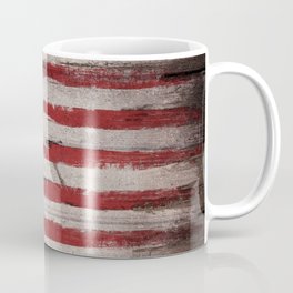 Wood American flag Mug