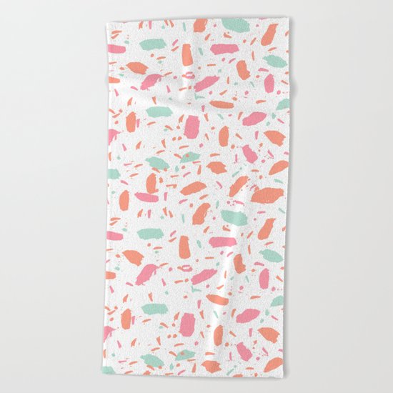 Bessie - abstract minimal modern gender neutral trendy painting dorm college office decor Beach Towel