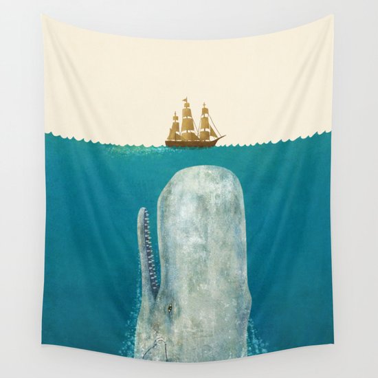 The Whale - colour option Wall Tapestry