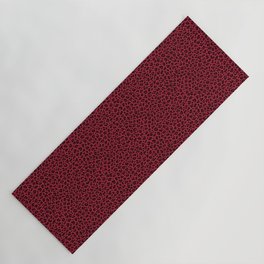 DEEP RED LEOPARD PRINT – Burgundy Red | Collection : Punk Rock Animal Prints | Yoga Mat
