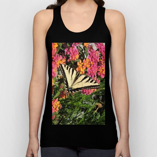 Swallowtail on Lantana Unisex Tank Top
