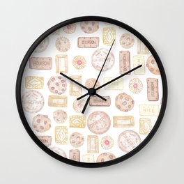Biscuit barrel Wall Clock | Shortbread, Digestive, Jammiedodger, Watercolor, Cookie, Painting, Nice, Bourbon, Biscuit 
