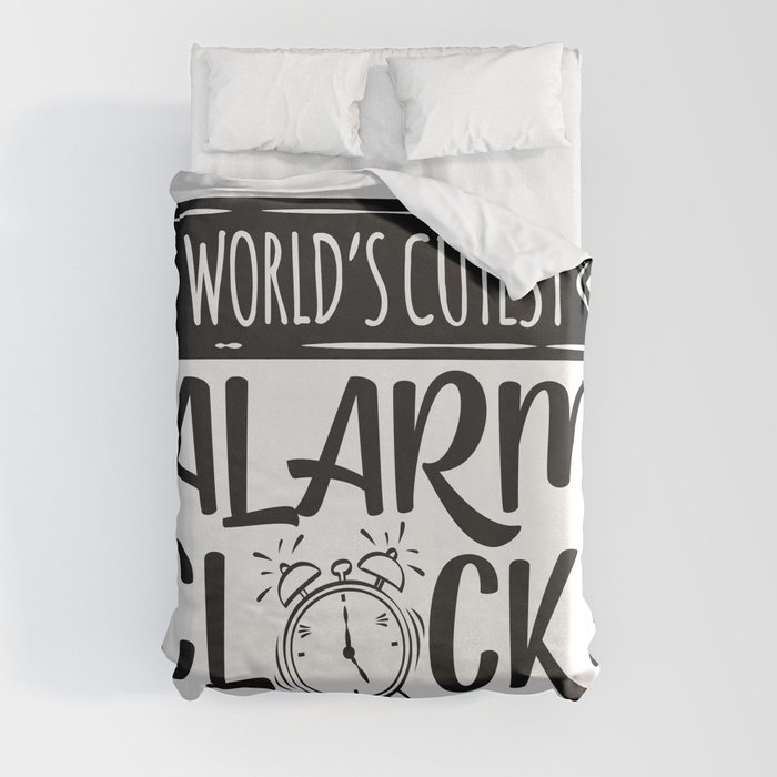 World's Cutest Alarm Clock Duvet Cover