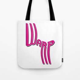 Warp Drop Shadow Typography (Magenta) Tote Bag